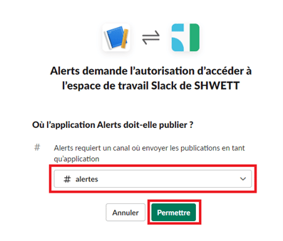 Generating the link in Slack – Shwett