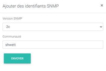 Adding an SNMP community in the extranet – Shwett