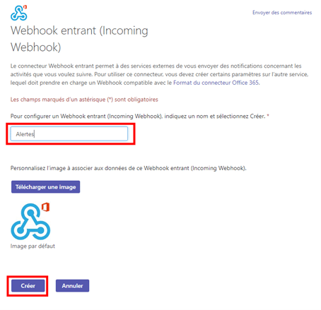 Creating and configuring the incoming webhook for Shwett notifications in Microsoft Teams
