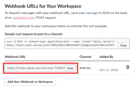 Generating the link in Slack – Shwett